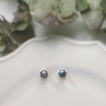 送料無料✴︎アレルギー対応✴︎silver ブルー マーメイド♡デザイン フラワーのピアス・イヤリング