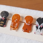 ぷりぷりおしりの動物ピアス/イヤリング