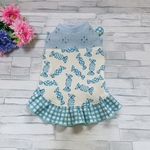 ⭐︎mさま専用⭐︎キャンディ✳︎袖フリルワンピース（ブルー）