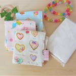 お名前入れます☆キッズハンカチ3枚セット★女の子柄P