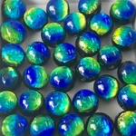 ケラマブルー 蓄光 ホタル石  8mm 10粒セット  ホタルガラス夜光 蛍石 ほたる石