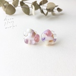 ガラスピアス　ピンクミックス　箱付き 