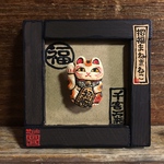 壁飾りブローチ「招福まねきねこ」
