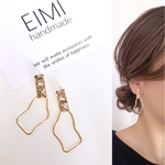 【EIMI】波打ちゴールド×歪みゴールドフープ＊ ピアス/イヤリング