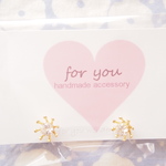 【sale】"for you"　キラキラ★　ジルコニア　樹脂ノンホールイヤリング　1個