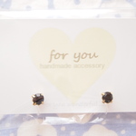 【sale】"for you" 　一粒　樹脂ノンホールイヤリング　