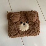 ふわもこくまポーチ☆ポケットティッシュ入れ付き