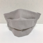 Wガーゼ大人用マスク・シンプルグレー（裏地白）