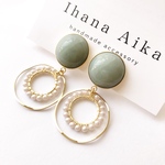 ☆SALE☆《pierce》【green】pearl ring pierce
