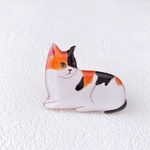 三毛猫のブローチ