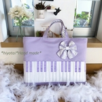 Amei.+*:ﾟ+｡.☆様専用レッスンバッグ*パープル*ファスナー付