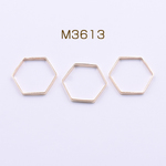 M3613    20個  フレームパーツ 六角形 30×30mm ゴールド2×【10ヶ】