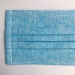 大人用6重ガーゼマスク(プリーツ・ワイヤー入り)ブルーキャンバス