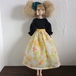 D244＿花柄のシースルースカート（27cmドール）