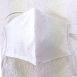 【再販開始！】レース＆ガーゼの　立体マスク・大人女子用・リボン柄【2日以内の発送可能！】
