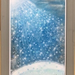 パステルアート[送料無料] ♪水の戯れ♪ 原画　額入り