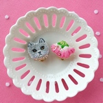 猫とsweet pea/イヤリング 