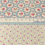 Cath Kidston風の大人可愛い花柄Wガーゼ50x50③マスクやスタイに♪キャスキッドソン好きにおすすめ