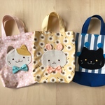 上履き入れ　ねこさん＆うさぎさん