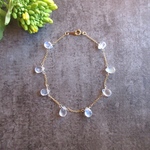14kgf blue moonstone full circle bracelet