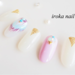 秋の新作♡フェザーネイル♡