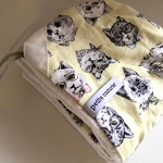 再販■ループ付きガーゼタオル■お洒落なネコちゃん*イエロー