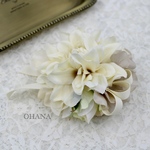 【半額】1090円←2180円 アンティークコサージュ 💐 くすみホワイト&ピンク