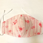 立体マスク　和柄　桜　女性用