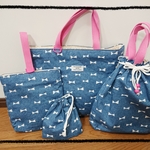 入園入学グッズ☆4点セット☆デニムカラーリボン