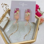 【SALE 半額】スクエアゆらゆらピアス❁︎pink