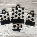 mamimami01様オーダー品☆サッカーボール柄ナップサック&シューズケース2点&お弁当袋