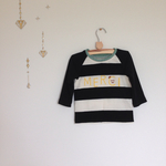 MERCI☺︎太ボーダー七分袖ラグラン☆90☆