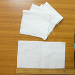 白い口あてガーゼ１０枚組・１０ｃｍ×２０ｃｍカット（抗菌・抗ウイルス生地ティオティオ使用）