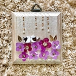 【シマエナガ展】ミニフレーム（紫陽花）
