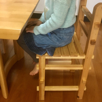 釘を使わない手作り木製椅子(普通サイズ)