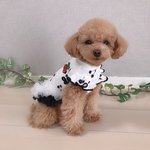 犬服 裾フリル＊Cherryタンクトップ（黒）