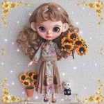 [胡蝶中国伝統服刺繍ワンピース洋服] リカちゃんジェニーちゃんブライスmomoko初代リカちゃん1/6人形ドール用服blytheチェリーちゃん