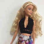 バービー・ジェニーサイズ 手編みのトップス 黒