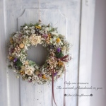 春のお花いっぱいリース