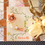 つまみ細工❤︎ピンクのお花イヤーカフ
