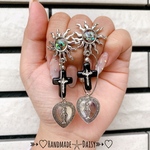 3way!!! Sun☀︎Cross Maria ピアス(シルバー)