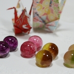 ＊新色秋色＊　ビー玉みたいなイヤリング