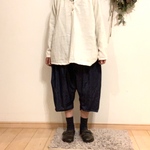 ゆったりぼったりしたパンツ デニム　インディゴブルー