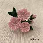 つまみ細工　桜のコサージュ　ミニ