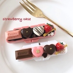 いちごとチョコレートの印鑑ケース(白)