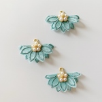 new!【4pcs mint color】flowerタッセル