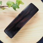 再販-黒檀のシンプルなバレッタ（コクタンMW2.5-1）長さ9.2cm×幅2.5cm