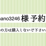 【hinano3246様予約品】