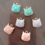 ピアスパーツ ネコ 金属チャーム ねこ 猫 ハンドメイド カン付き