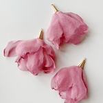 【4pcs baby pink color】#7-8ボリュームシフォンタッセル/タッセル/ボリューム/ふんわり/チャーム/ピンク/柔らか/女子/華やか/存在感あり/